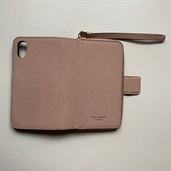 Kate Spade Cameron iPhone X/XS Wristlet Case Saffiano Leather Pale Pink - Picture 6 of 9